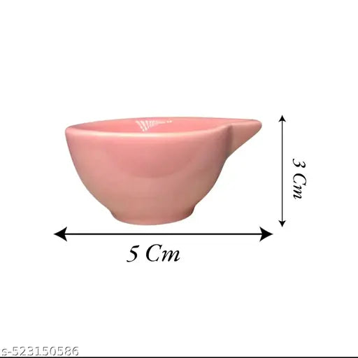 BHUMI CERAMICS Diwali Diya for Home Decoration | Pack of 6 | Handmade Decorative Reusable Chini Deepak | Diyas for All Occasions Festival Pooja Ganapati Navratri Deepawali Wedding Party (6 Diyas)