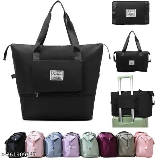 Large Capacity Folding Travel Bag, Waterproof lightweight, Designer bag handbag for ladies Luggage duffle Bags, Carry on Luggage with Fixed Strap, Foldable Bag, fashion everyday ladies handbag