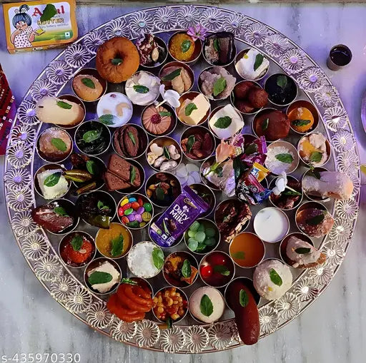 Hexale New 56 Bogh Pooja Thali and serving Sweet Dishes