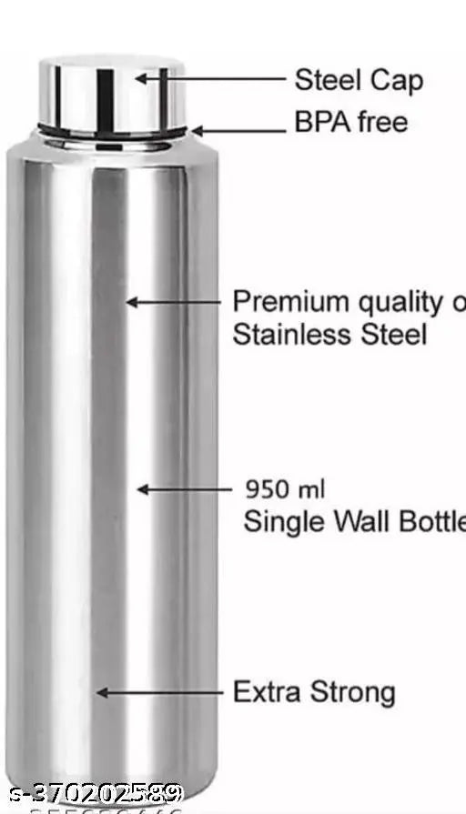 Raj.Royals steel Water Bottle Combo for Fridge, for Home, Office, Gym & School Boy 1000 ml Bottle (Pack of 6)