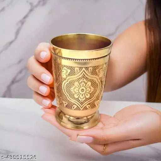 Pure Brass Glass  |Brass utensil | Brass pot|  Pittal Glass  | Perfect for Puja, Health & Everyday Use