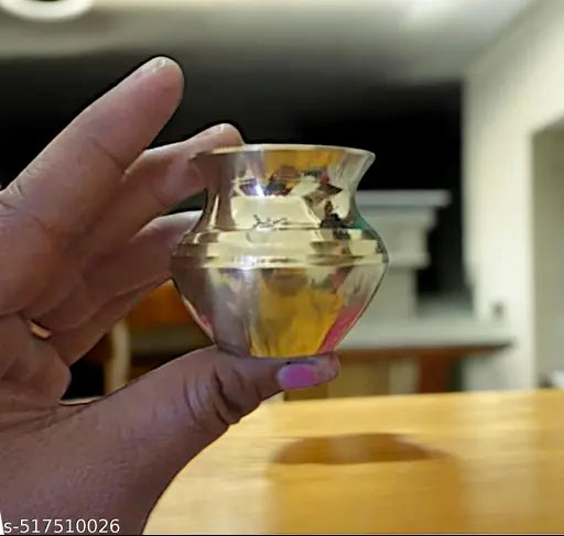 Brass Small Pooja Lota for Puja Article - 2 Pcs