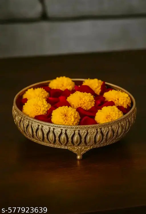 China Jali Decorative Metal Tray – Gold Home Decor Tray