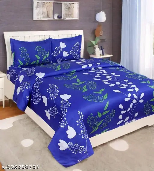 SEMWAL CREATIONS PRESENT GALACE COTTON BEST SELLING  Double BEDSHEETS KING SIZE(85*85) BEDSHEETS WITH 2 PILLOW COVER,FLAT BEDSHEETS , FANCY BEDSHEETS , COTTON BEDSHEETS ,POLYCOTTON BEDSHEETS,GALACE COTTON BEDSHEETS