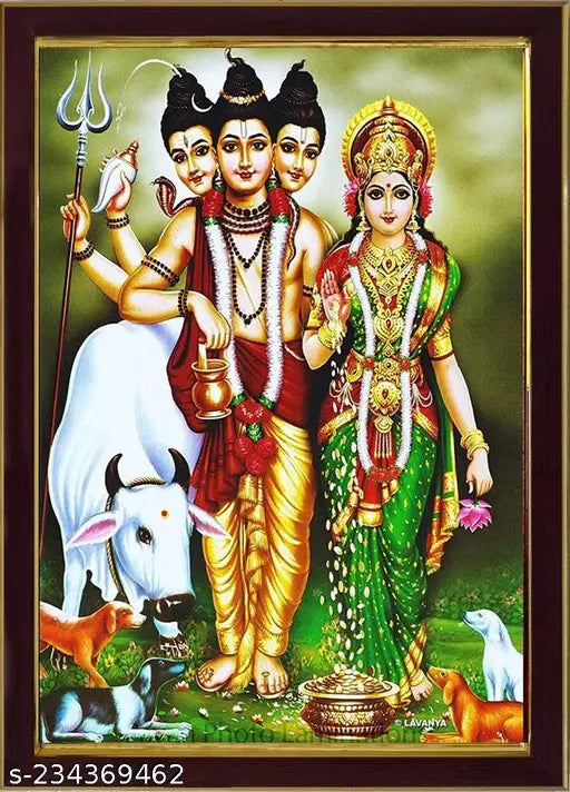 Dattatreya Religious Photo Frame | Small Size | 6 inch x 8 inch