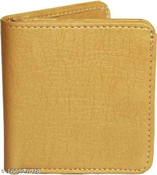 Sonrisa Men Casual, Trendy Beige Artificial Leather Wallet (5 Card Slots)