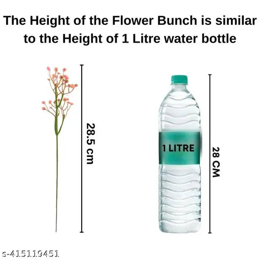 PRAJNA 10 Sticks Premium White Artificial Flowers Gypsophila Baby's Breath Flowers - Realistic Look for Home Decor Flowers | Reusable Aesthetic Flower Decoration | Flowers for Wedding Decoration, Living Room, DIY Craft |Flower Bunch for Vase, Artificial F