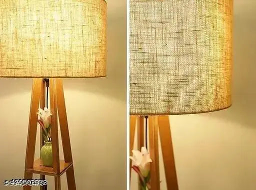 Floor Lamp with Shelf - Perfect Incandescent Lighting for Living Rooms, Bedrooms, and Offices in Classic Brown Finish Pack of 1