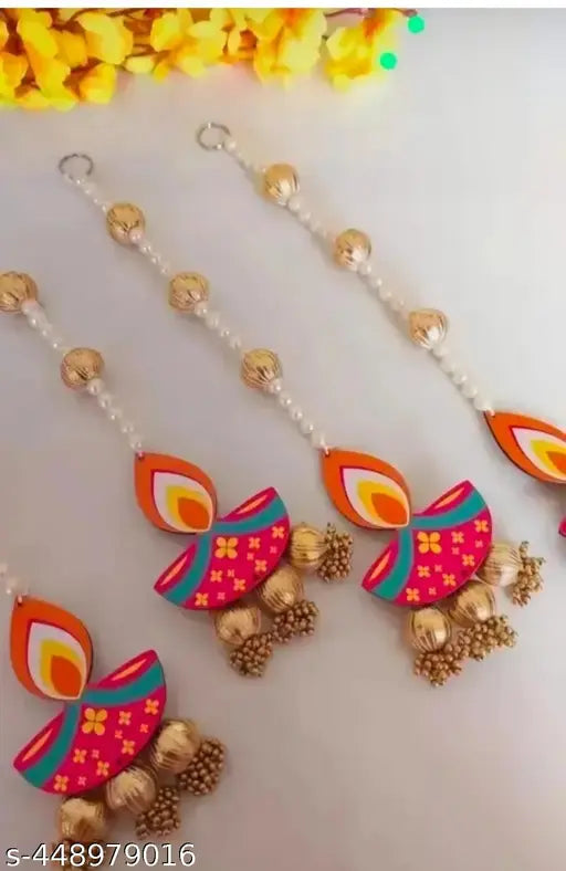 Trending diya hangings set of 4 | Handmade door hangings | festival decoration | Wall decoration hangings | side hangings |