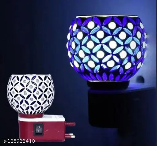 2 in 1 Electric Camphor Diffuser Incense Holder Burner with night lamp,Hand Crafted Incense Burner for Positive Energy and Ambiance Ceramic, Plastic, Steel Incense Holder  (Multicolor)