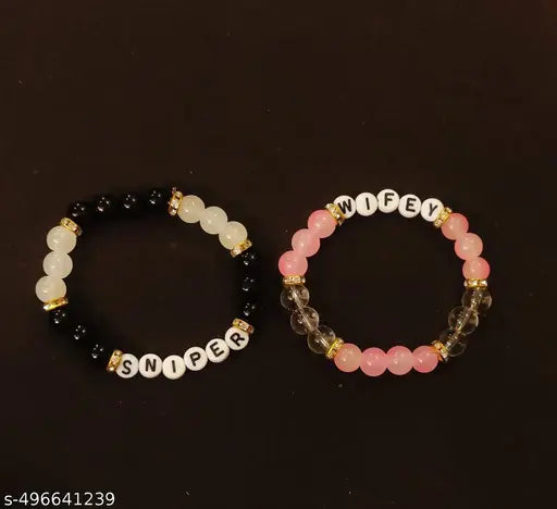 Sniper Wifey matching couple bracelets