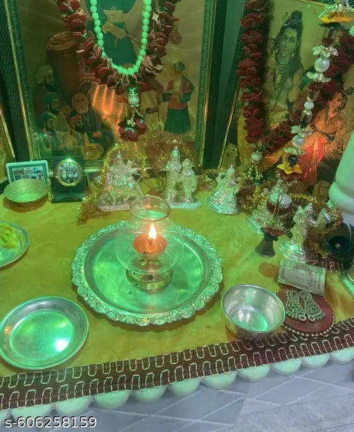 100% PURE BRASS PUJA THALI