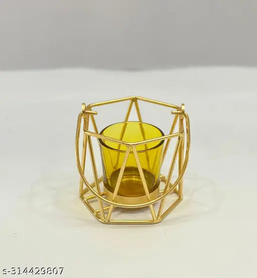 1 PCS INNER DECOR WEDDING TEALIGHT HOLDERS PORTABLE CAGE GLASS VINTAGE GOLDEN HOOP DECORATIVE TABLETOP HOME DESKTOP CANDELABRUM STYLE LANTERN FOR MODERN ORNAMENT INDOOR ART CANDLE