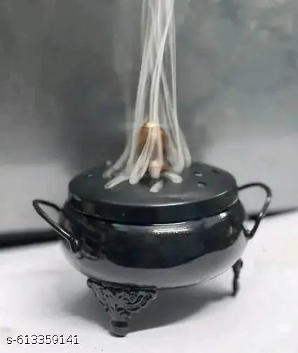 Iron Incense Burner Loban Burner with Hanger Dhoop Dhuni Burner Sambrani Dhoop Resin & Home Office Temple Prayer Butler | Matki Loban