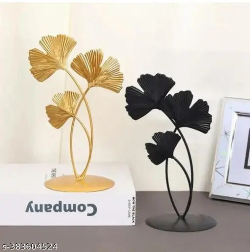 Golden black ginko table top set of 2.