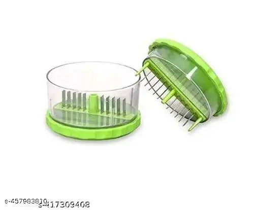Stainless Steel Vegetable Cutter, Garlic Chilly Onion Ginger Dry-Fruit Pista Capsicum Peanuts & Multi Crusher, Cutter, Chopper, Mixer (Green)