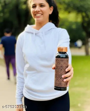 SUN INDIA COPPER 100% PURE COPPER WATER BOTTLE 1000ML SET OF 1