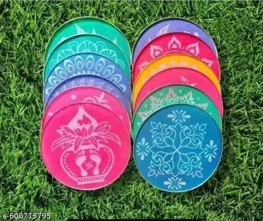 Rangoli Stencil / Rangoli Sacha Pack of 8 Jali 8 inch