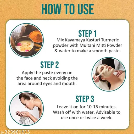 raquitys Kasturi Haldi Face Pack Powder (100 g) pack of 3
