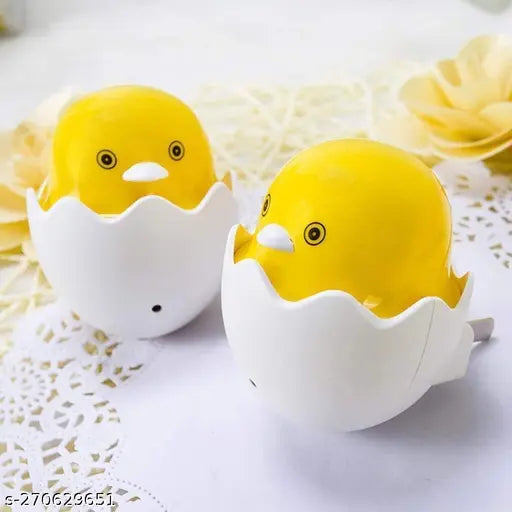 Lilone Duck LED Night Lamp for Kids Bedroom (Warm White, Wall Socket, Auto-Off Day Light Sensor)