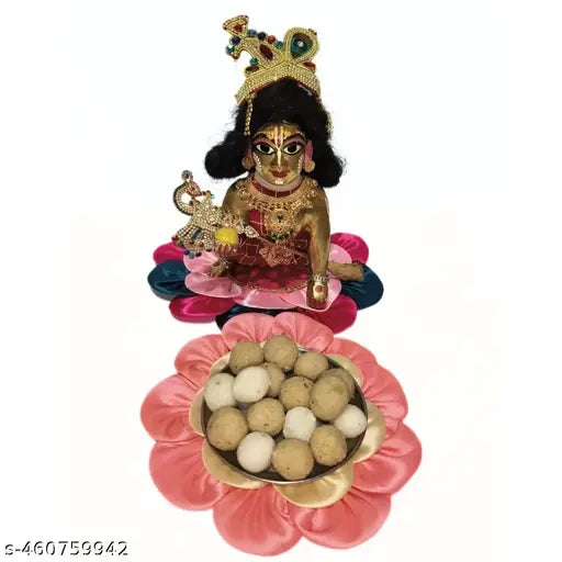 Beautiful Hands Made Puja Samagri, Thakur Ashon For Home Temple