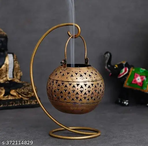 Antique Gold Kapoor Dani With Stand