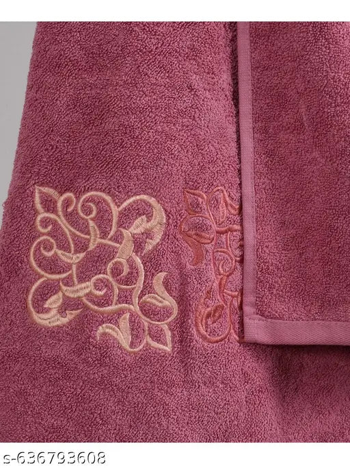 650 GSM 100% Cotton Bath Towel with Embroidery