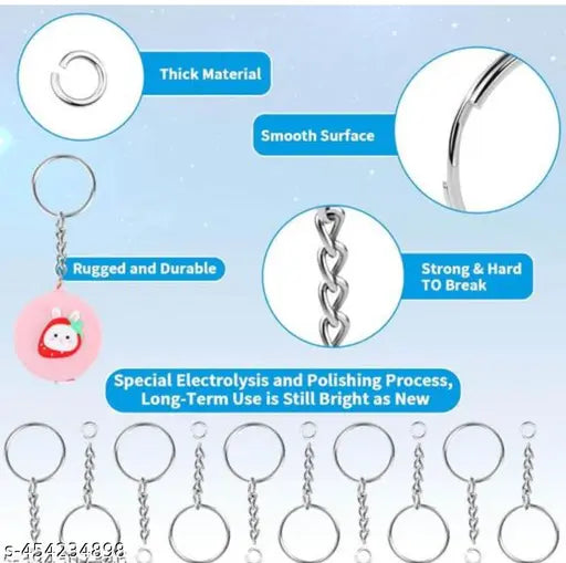 High Quality 50 Pcs Silver Multipurpose Keychain
