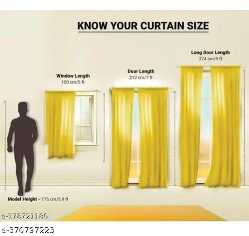 Polyester Floral Door Curtain, 4 X 7 Feet, 1 Piece (Eyelet)