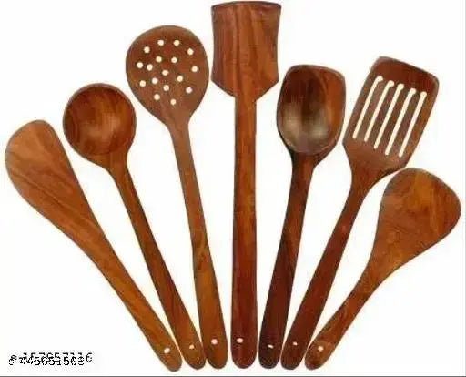 Wooden Cooking and Serving Spoon set for kitchen