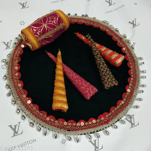Decorative mehndi platter