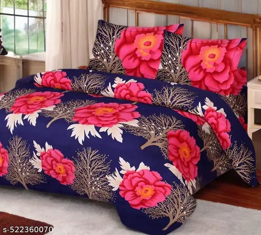 SAHAJA TRADERS PRESENT GALACE COTTON BEST SELLING  Double BEDSHEETS KING SIZE(85*85) BEDSHEETS WITH 2 PILLOW COVER,FLAT BEDSHEETS , FANCY BEDSHEETS , COTTON BEDSHEETS ,POLYCOTTON BEDSHEETS,GALACE COTTON BEDSHEETS