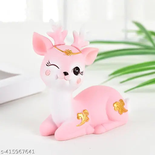 Animal Statue Gifts Crafts for Living Room Bedroom Cafe Blue Pink Home and Garden | Home Decor | Figurines Resin Figurine (Set Of 2)