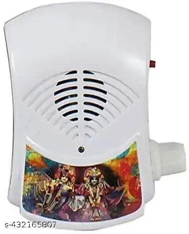 Vedeek Collections Electric 35 in 1 Gayatri Continuous Mantra Chanting Bell Machine Spiritual Devotional Mantras Pooja Chanting Bell Just Plug & Play (9 cm Height) (Plastic, Multicolor)