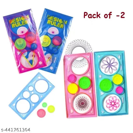 SL IMPEX Spirograph Geometric Ruler Drafting Tools Stationery For Students Drawing Set Learning Art Sets Creative Gift For Children PACK OF-2