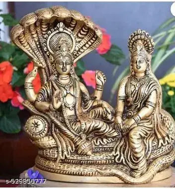 Divine Laxmi Vishnu Idols for Home Temple – Pure Brass Murti Collection