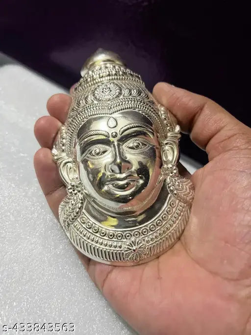 German Silver Lakshmi Mukuta small