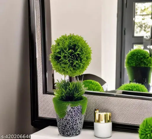 home decor | artificial plants | room decor |  artificial trees | artificial plants for decoration | living room decoration |   Artificial Plant home interior .Jhau Tree With Unique Facial Expression Handcrafted Ceramic Vase pot | (22 cm)