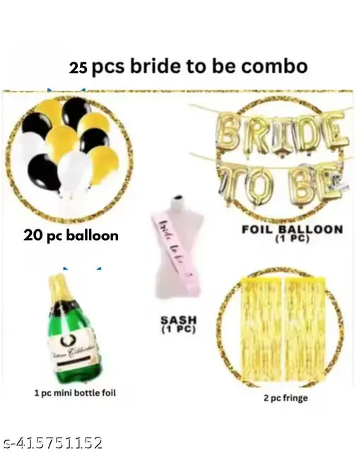 Bride to Be Decoration Set Combo - 33Pcs (Set of 33)