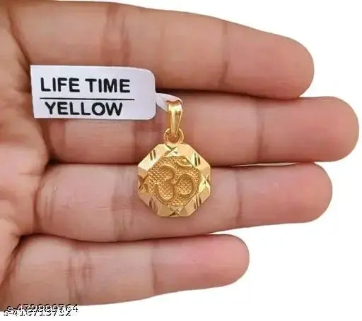 OM LOCKET WITH MICRO GOLD PLATED