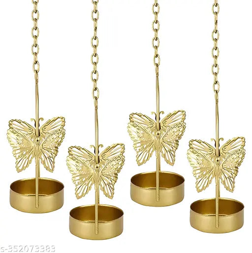 Hanging Butterfly Tealight Candle Holders Combo Pack (Pack of 4)