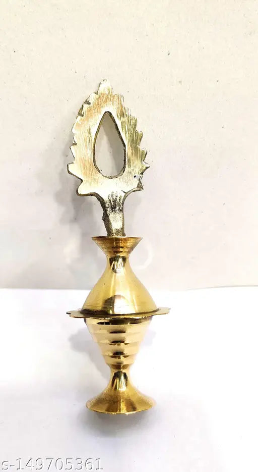 Yellow Brass Kangura Plain Surmedani Height 3.5 inch. Set of 1 pcs surmi With/Dulhan Surmi Kajal Free with Surmedani.set of 1