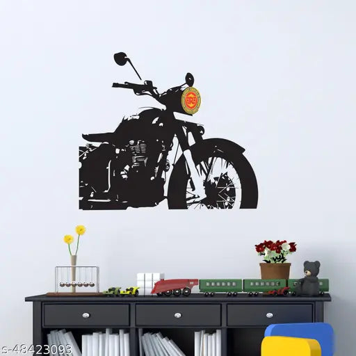 Wall Attraction royal enfield Wall stickers and mural size - 24X22 inch
