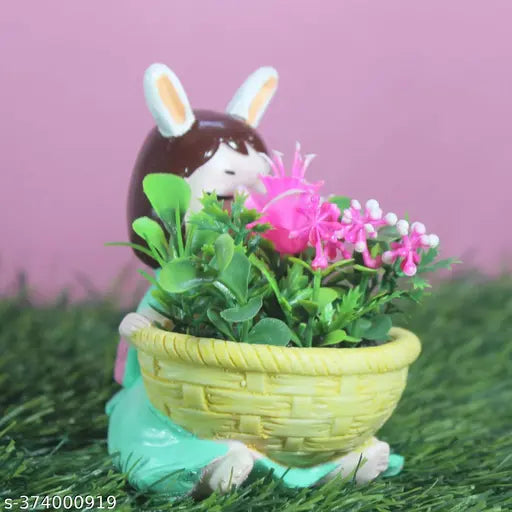 GIRL FOR DECORATIVE ITEM TRENDY DESIGN GREEN FRONT SITTING GIRL