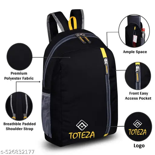 TOTEZA Waterproof School Bag for Boys | 22L Backpack | Class 4-10 | Stylish & Spacious | Free Delivery