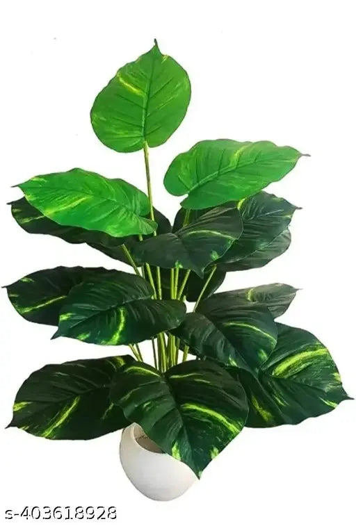 VANSHIKA CREATION Artificial Flower Real Aresa Palm Maniplant 12 Leeves Without Pot Plant 45cm green Tree  Home Decoration  Office Decoration  Balcony Decoration  Restorent Decor ideas And wadding decoration Items
