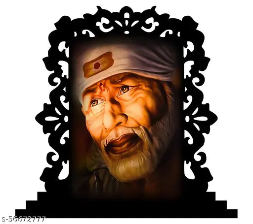 AUTOEASY Saibaba idol for Car Dashboard sai baba Idol for home Lord Spiritual Gift Item & Statue for Bhagwan Temple Pooja Home Decor Office Study Table Holy Statue Sai Decorative Showpiece