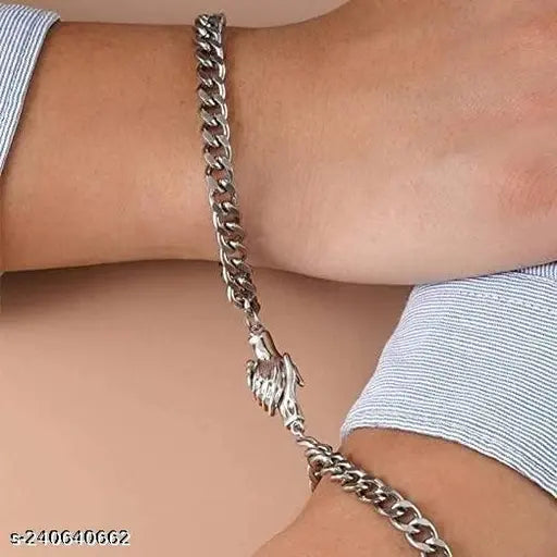 Magnetic Couple Bracelets Chain for Men Women with Stainless Steel Heart Shaped Valentine's Day couple gifts for lovers | Gifts for couples, friendship bracelet | friendship band