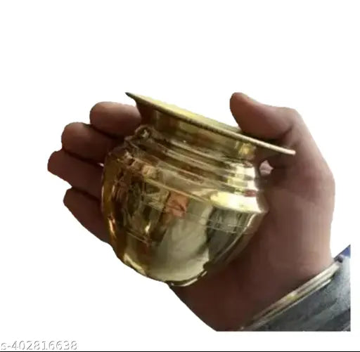 Brass Puja Kalash/Lota for Puja Purpose | Ghat Sthapna etc.(100% Pure Brass) ( 300 ml)