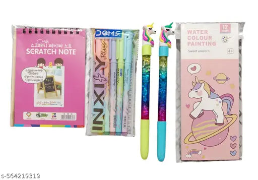 Large school stationery fancy stylish unicorn stationery kit for girls and boys
